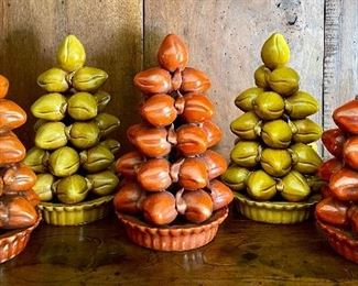 Item 107:  (5) Heavy Decorative Pottery Pieces (Made in Italy) - 8": $125