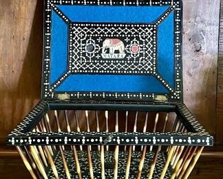 detail - there is one small inlay missing to the left of the elephant