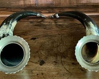 Item 111:  (2) Vintage Drinking Horns: $125 for pair