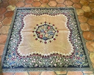 Item 115:  Vintage Square Tapestry with Medallion Center- 53" x 55.5":  $125