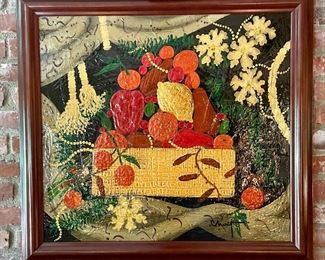 Item 138:  Acrylic Signed Chirit - 32" x 30": $345