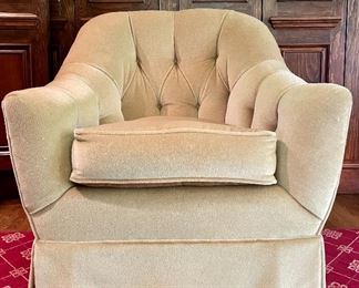 Item 152:  Mohair Swivel Armchair - 32"l x 22"w x 32.5"h:  $345