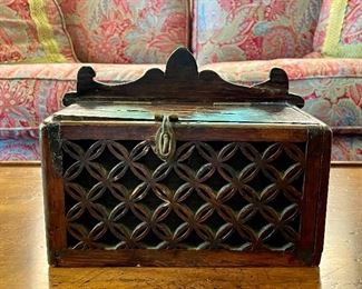 Item 157:  Antique Wood Letter Box - 11.75" x 7.5":  $48