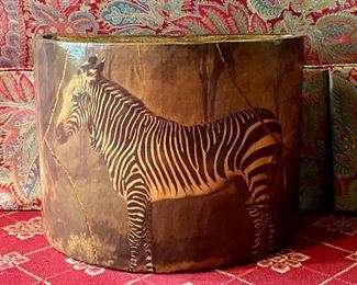 Item 167:  Heavy "Zebra" Magazine Holder/Decor: $45