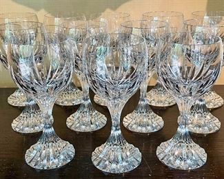 Item 174:  (10) Baccarat Massena Water Goblets - 7": $1250 for 10
