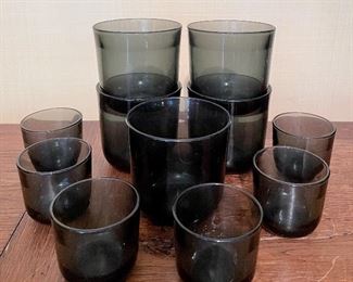Item 191:  Set of MCM Smoked Glass:  $45