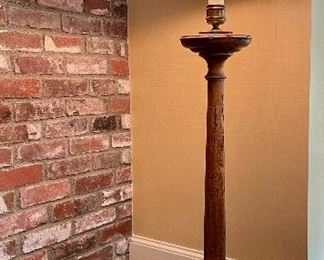 Item 202:  Vintage European Wood Floor Lamp - 51": $165