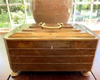 Item 204:  19th C. Brass Box - 11.5" x 5.5":  $125