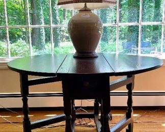 Item 205:  Drop-leaf Side Table with Drawer - 40.5"l x 36"w x 26.5"h: $245