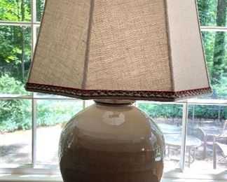 Item 207:  Leviton Lamp with Cream Shade - 28":  $145