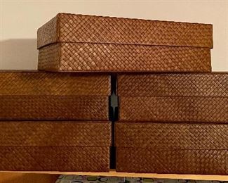 Item 220:  (5) Wicker Storage Boxes:  $60