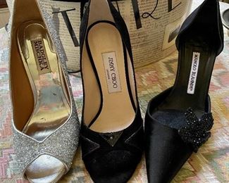 Badgley Mischka, Jimmy Choo and Manolo Blahnik