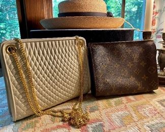 Item 325:  Bally Purse (left): $95 (SOLD)                                                                                            Item 326:  Louis Vuitton Cosmetic Bag (right): $135 (SOLD)