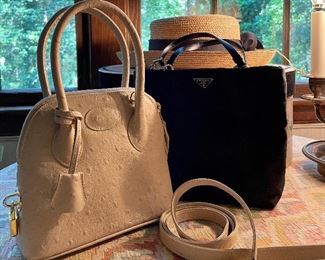 Item 328:  Stefano Bravo Handbag with Strap: $85                                Item 329:  Prada Handbag:  $268 (SOLD)