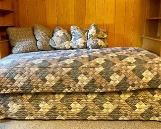 Item 338:  Full Trundle Bed with Linens and Pillows: $145 