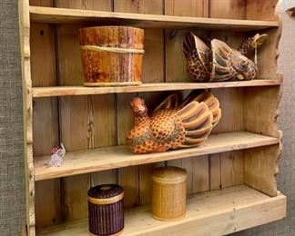 Item 347:  Pine Shelf - 42"l x 10"w x 40.5"h: $245