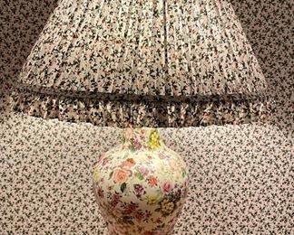 Item 366:  Levitron Floral Lamp with Coordinating Shade? - 27.5":  $52