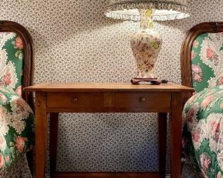 Item 367:  Vintage Nightstand with Double Drawers - 31.25"l x 19.5"w x 27.5"h: $175