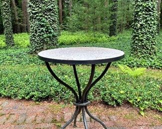 Item 385:  Mosaic Top Table with Metal Base: $75