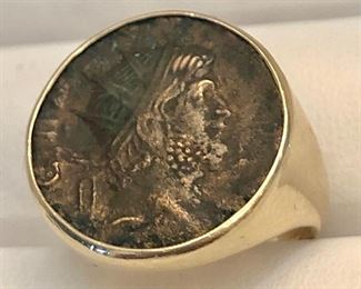 Item 228:  14K Roman Coin Ring:  $495