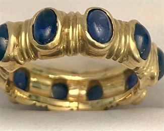 Item 271:  18K and Cabochon Sapphires:  $375