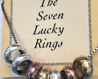 Item 294:  Seven Lucky rings necklace:  $45.00