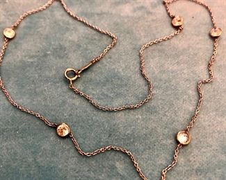 Item 258:  14K and CZ Necklace:  $95