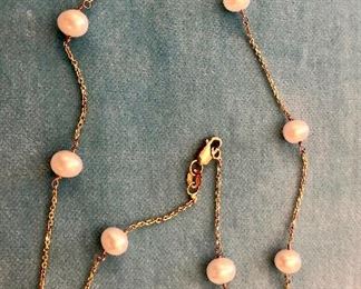 Item 298:  Sterling silver & Majorica pearl necklace:  $65