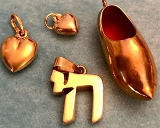 Item 256:  Set of 4 Charms, 14K:  $245