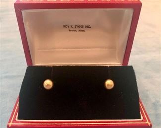 Item 231:  14K Gold Ball Stud Earrings:  $38