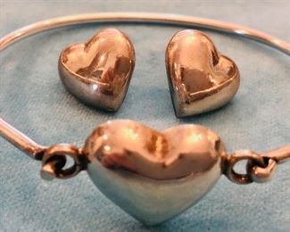 Item 399:  Sterling Silver Bracelet and Matching Earrings: $65 for set