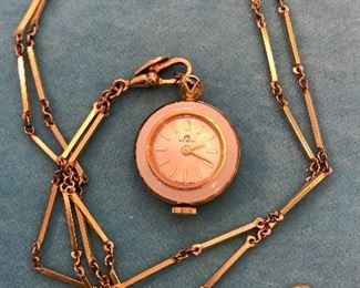 Item 394:  Vintage Bucherer Watch on Chain: $68