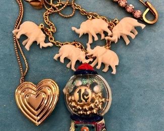 Item 438:  Bag 12: Assorted Kid's Jewelry with Elephants: $10