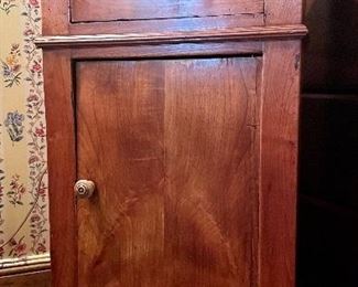 Item 467:  Small Vintage Nightstand, One Drawer with Storage Underneath - 17.5"l x 13"w x 27"h: $145