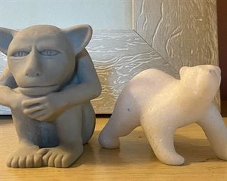 Item 516:  Unlikely Duo - Gargoyle & Polar Bear:  $16