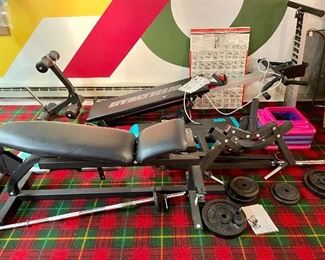 Item 547:  Weight Bench & Assorted Weights:  $225  