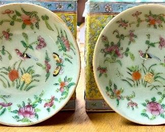 Item 550:  (2) Asian Hand Painted Plates - 6":  $18  