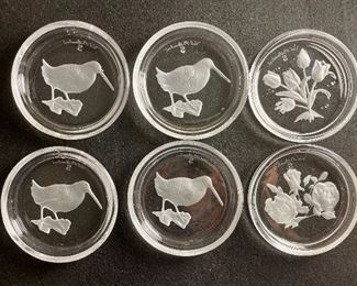 Item 555:  Val St. Lambert Coasters:  $40/Set