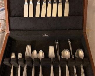 Royal Danish Sterling Flatware 
48 pieces dinner size forks and knives. 
