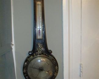 Ornate barometer/thermometer