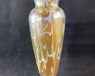 Durand 8.5 Gold Coliled Vase