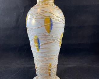 Durand Threaded Art Glass Vase