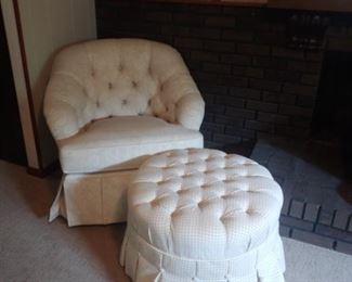 ETHAN ALLEN - SOFA CHAIR AND OTTOMAN WAS OVER 5,000 NEW.