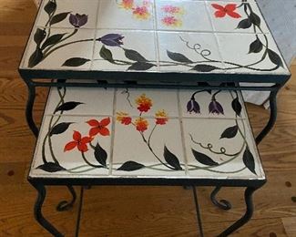 Vintage tile tables