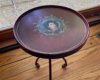 Cast iron painted side table