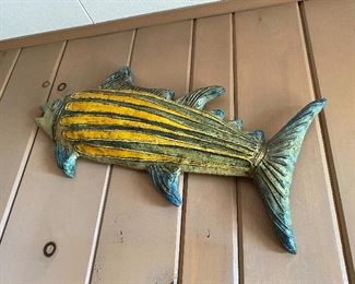 Vintage large Mexican paper mache fish