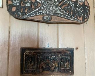 Bottom - antique Chinese wood carving

Top - Vintage Papua New Guinea carving