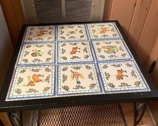 Vintage tile table