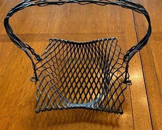 Mid Century wrought iron basket