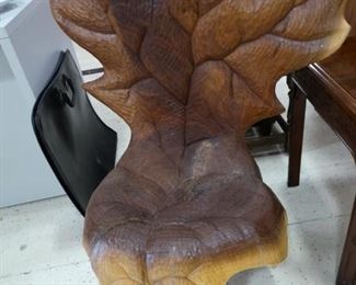 Carved Leaf Chair by Paul Albright